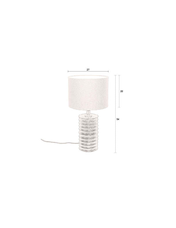 Dutchbone Yalu Ribbed Black Metal Table Lamp